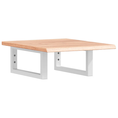 Vidaxl badkamer wandschap staal en massief eikenhout