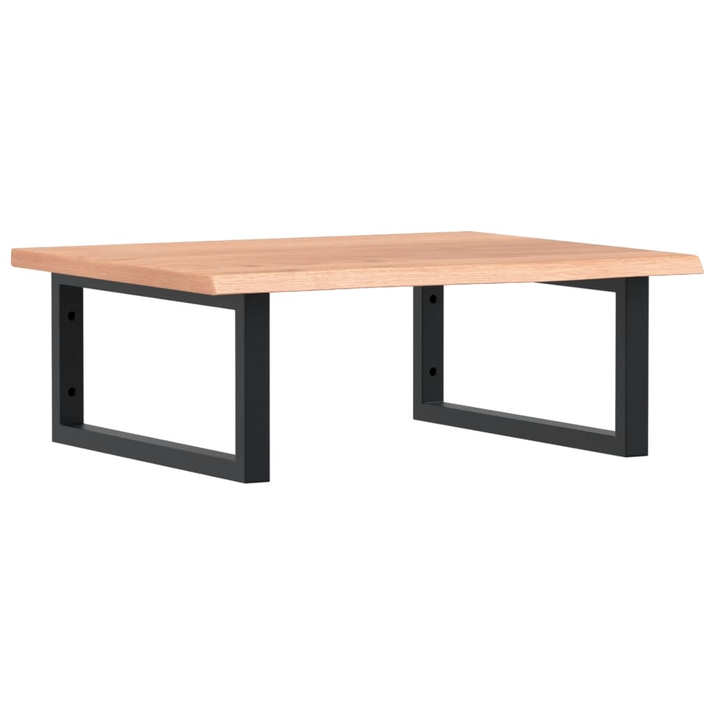 Vidaxl badkamer wandschap staal en massief eikenhout