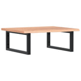 Vidaxl badkamer wandschap staal en massief eikenhout