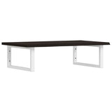 Vidaxl badkamer wandschap staal en massief eikenhout