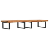 Vidaxl badkamer wandschap staal en massief acaciahout
