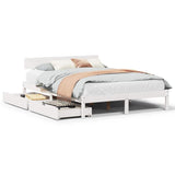 Vidaxl bedframe zonder matras massief grenenhout wit 120x190 cm