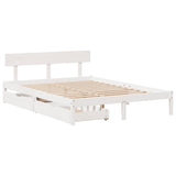 Vidaxl bedframe zonder matras massief grenenhout wit 120x190 cm