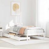 Vidaxl bedframe zonder matras massief grenenhout wit 140x200 cm