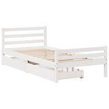 Vidaxl bedframe zonder matras massief grenenhout wit 140x200 cm