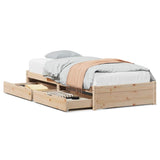 Vidaxl bedframe zonder matras massief grenenhout 75x190 cm