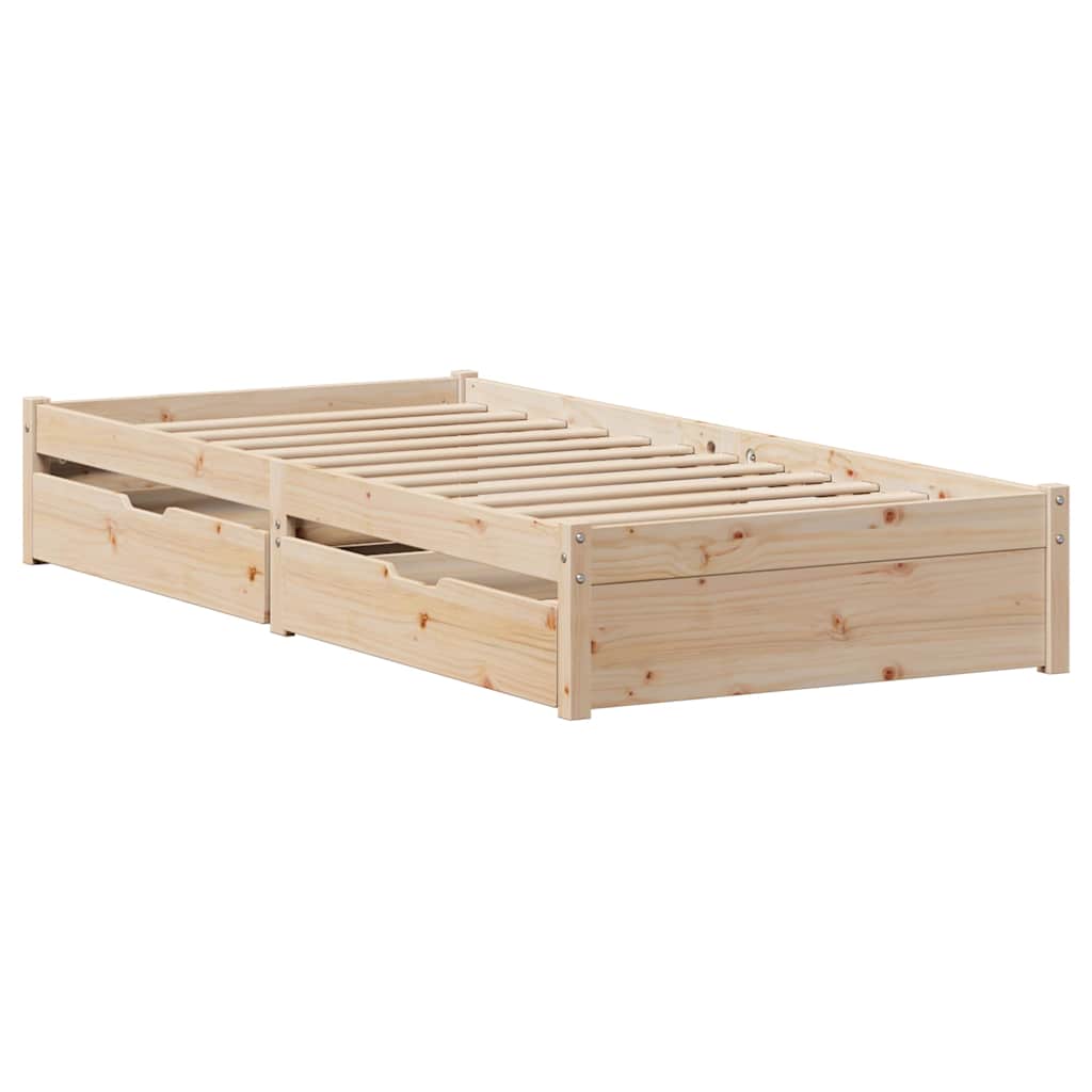 Vidaxl bedframe zonder matras massief grenenhout 75x190 cm