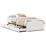 Vidaxl bedframe zonder matras massief grenenhout wit 90x190 cm
