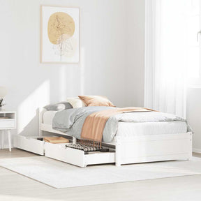 Vidaxl bedframe zonder matras massief grenenhout wit 90x190 cm