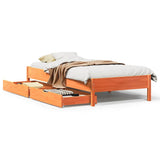 Vidaxl bedframe zonder matras massief grenenhout wasbruin 100x200 cm