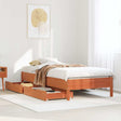 Vidaxl bedframe zonder matras massief grenenhout wasbruin 100x200 cm