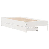 Vidaxl bedframe zonder matras massief grenenhout wit 75x190 cm