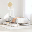 Vidaxl bedframe met lades massief grenenhout wit 100x200 cm