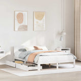 Vidaxl bedframe met lades massief grenenhout wit 120x200 cm