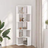 Vidaxl boekenkast 5-laags hoek 50x50x179 cm bewerkt hout wit