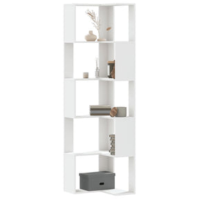 Vidaxl boekenkast 5-laags hoek 50x50x179 cm bewerkt hout wit