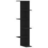 Vidaxl hoekwandschap 36,5x36,5x140 cm bewerkt hout zwart