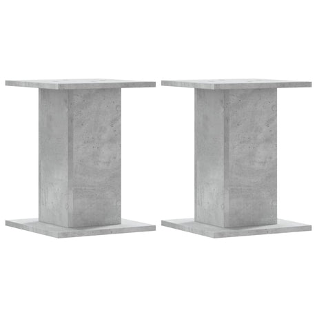 VidaXL Lautsprecherständer 2 Stück 30x30x40 cm Holzwerkstoff Betongrau
