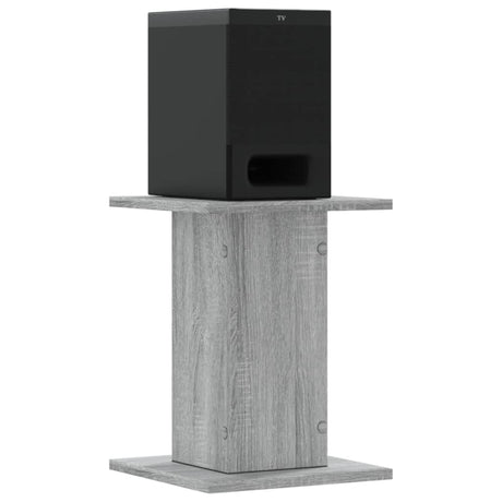 VidaXL Lautsprecherständer 2 Stk. 30x30x40 cm verarbeitetes Holz, graues Sonoma