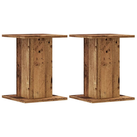 VidaXL Lautsprecherständer 2 Stück 30x30x40 cm behandeltes Holz, altholzfarben