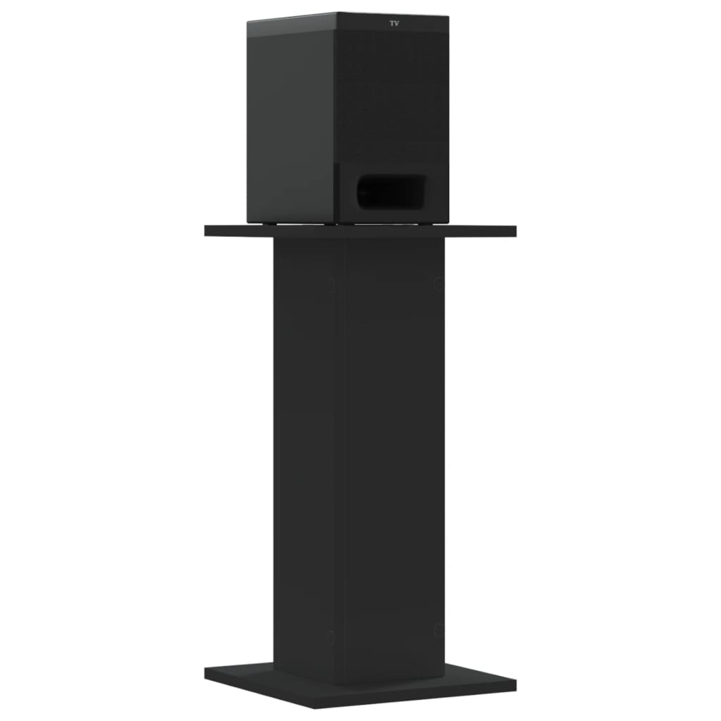VidaXL Lautsprecherständer 2 Stück 30x30x60 cm verarbeitetes Holz schwarz
