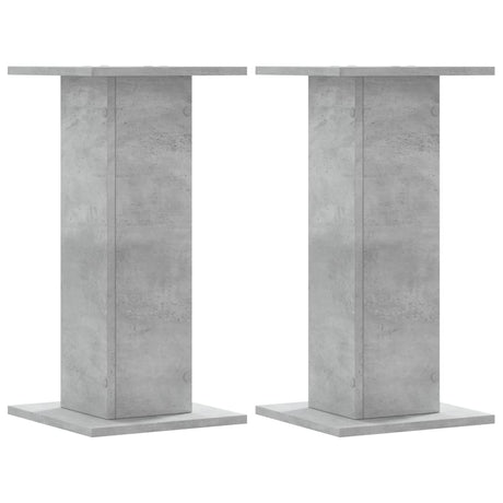 VidaXL Lautsprecherständer 2 Stück 30x30x60 cm Holzwerkstoff Betongrau