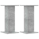 VidaXL Lautsprecherständer 2 Stück 30x30x60 cm Holzwerkstoff Betongrau