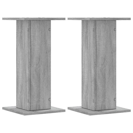 VidaXL Lautsprecherständer 2 Stk. 30x30x60 cm verarbeitetes Holz, graues Sonoma