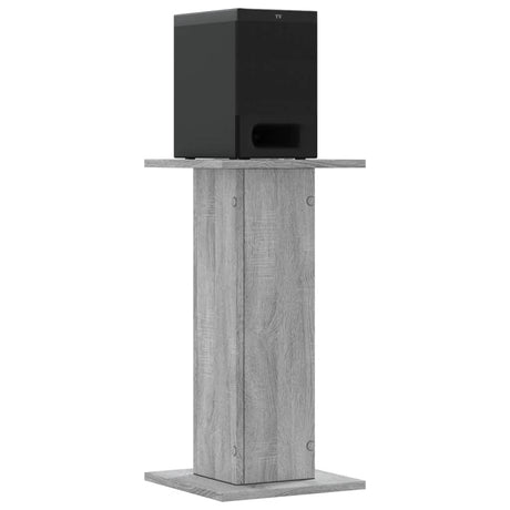 VidaXL Lautsprecherständer 2 Stk. 30x30x60 cm verarbeitetes Holz, graues Sonoma