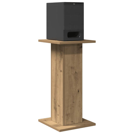VidaXL Lautsprecherständer 2 Stück 30x30x60 cm Holz, handwerklich eichenfarben