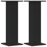 VidaXL Lautsprecherständer 2 Stück 30x30x80 cm verarbeitetes Holz schwarz
