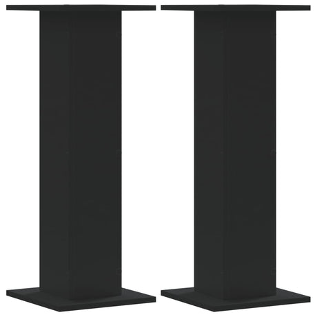 VidaXL Lautsprecherständer 2 Stück 30x30x80 cm verarbeitetes Holz schwarz