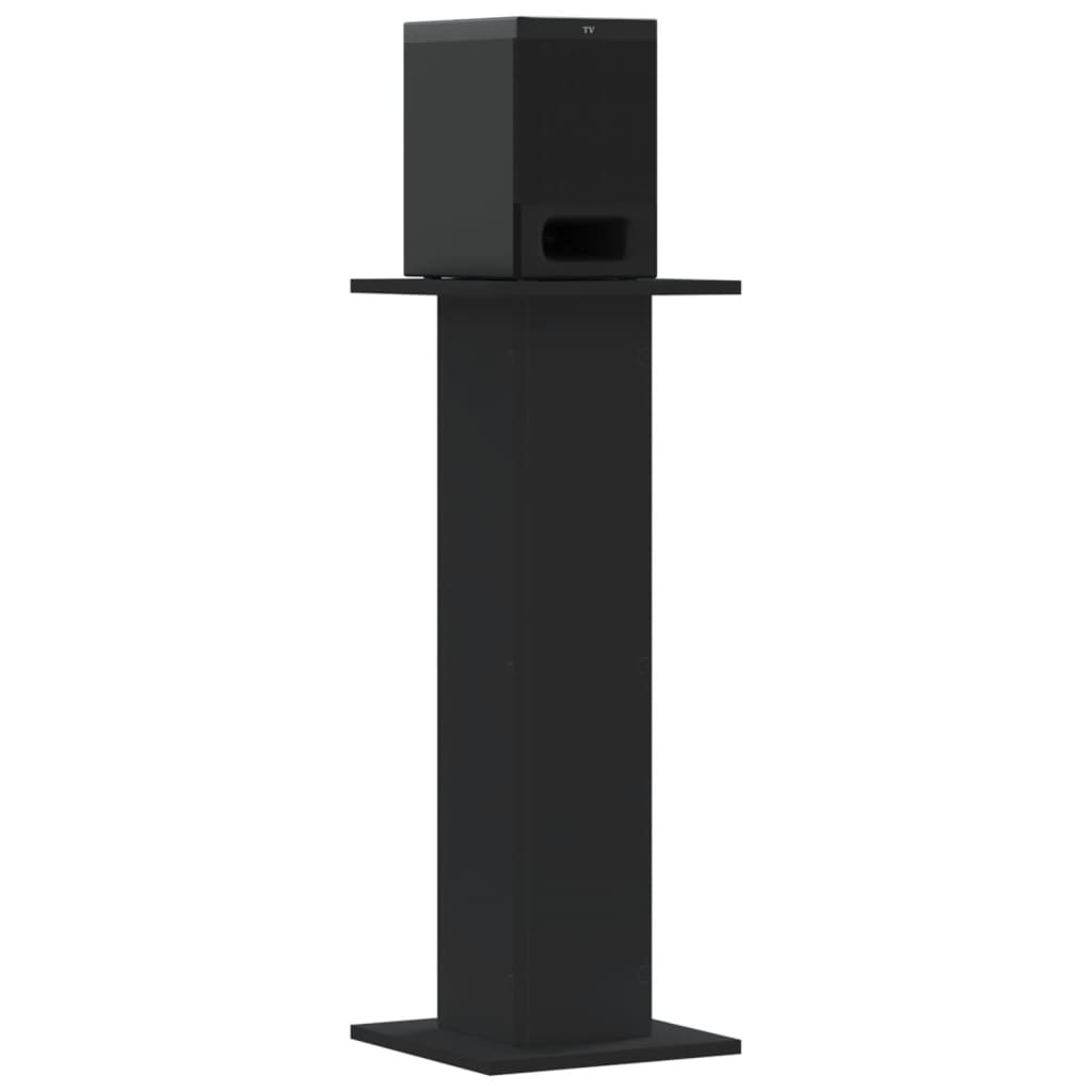 VidaXL Lautsprecherständer 2 Stück 30x30x80 cm verarbeitetes Holz schwarz