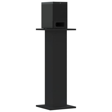 VidaXL Lautsprecherständer 2 Stück 30x30x80 cm verarbeitetes Holz schwarz