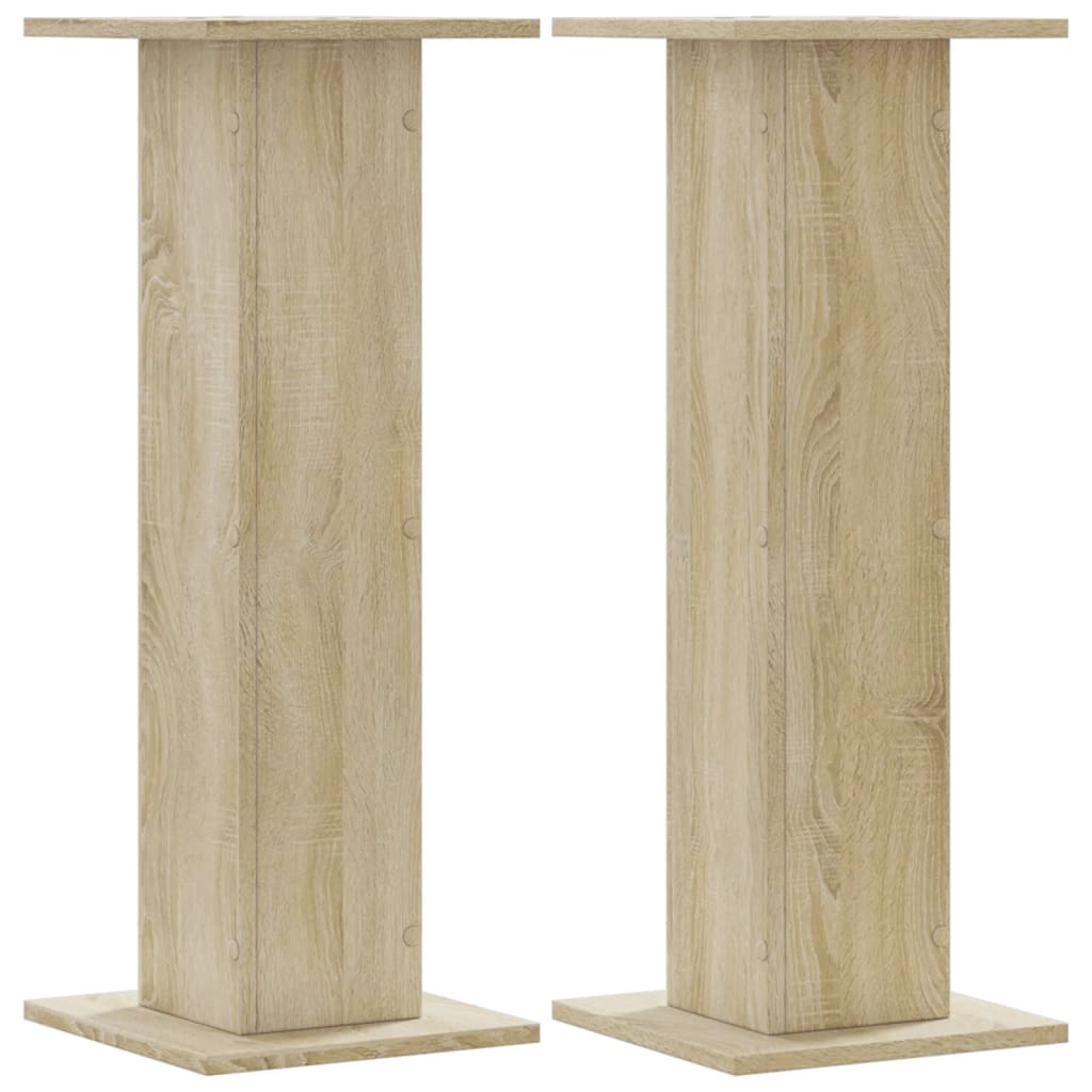 Vidaxx Lautsprecherständer 2 Stück 30x30x80 cm verarbeitetes Holz Sonoma-Eiche