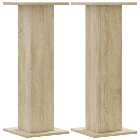 Vidaxx Lautsprecherständer 2 Stück 30x30x80 cm verarbeitetes Holz Sonoma-Eiche