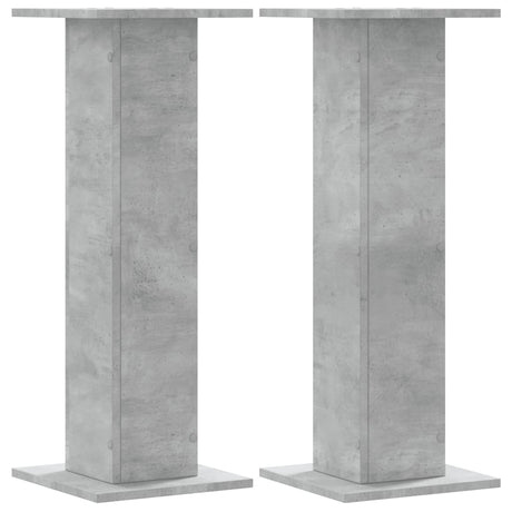 Vidaxx Lautsprecherständer 2 Stück 30x30x80 cm Holzwerkstoff Betongrau