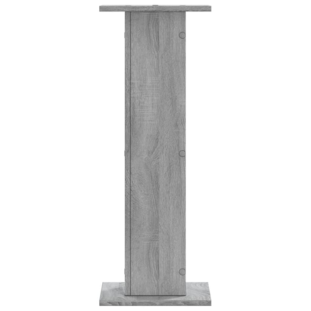 VidaXL Lautsprecherständer 2 Stk. 30x30x80 cm verarbeitetes Holz, graues Sonoma