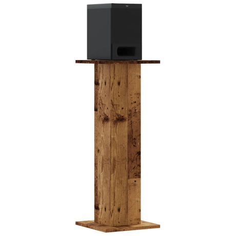 VidaXL Lautsprecherständer 2 Stück 30x30x80 cm behandeltes Holz, altholzfarben