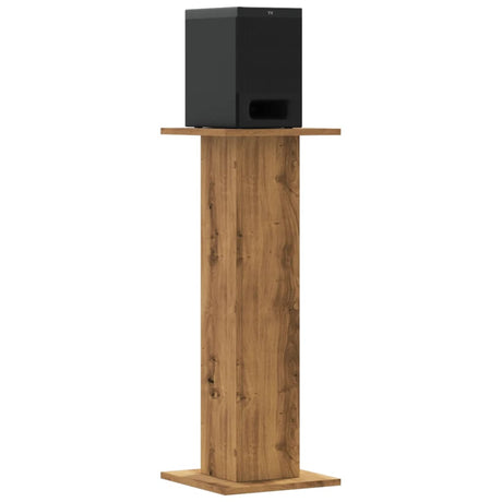 VidaXL Lautsprecherständer 2 Stück 30x30x80 cm Holz, handwerklich eichenfarben