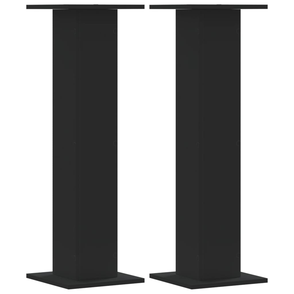 VidaXL Lautsprecherständer 2 Stück 30x30x95 cm verarbeitetes Holz schwarz