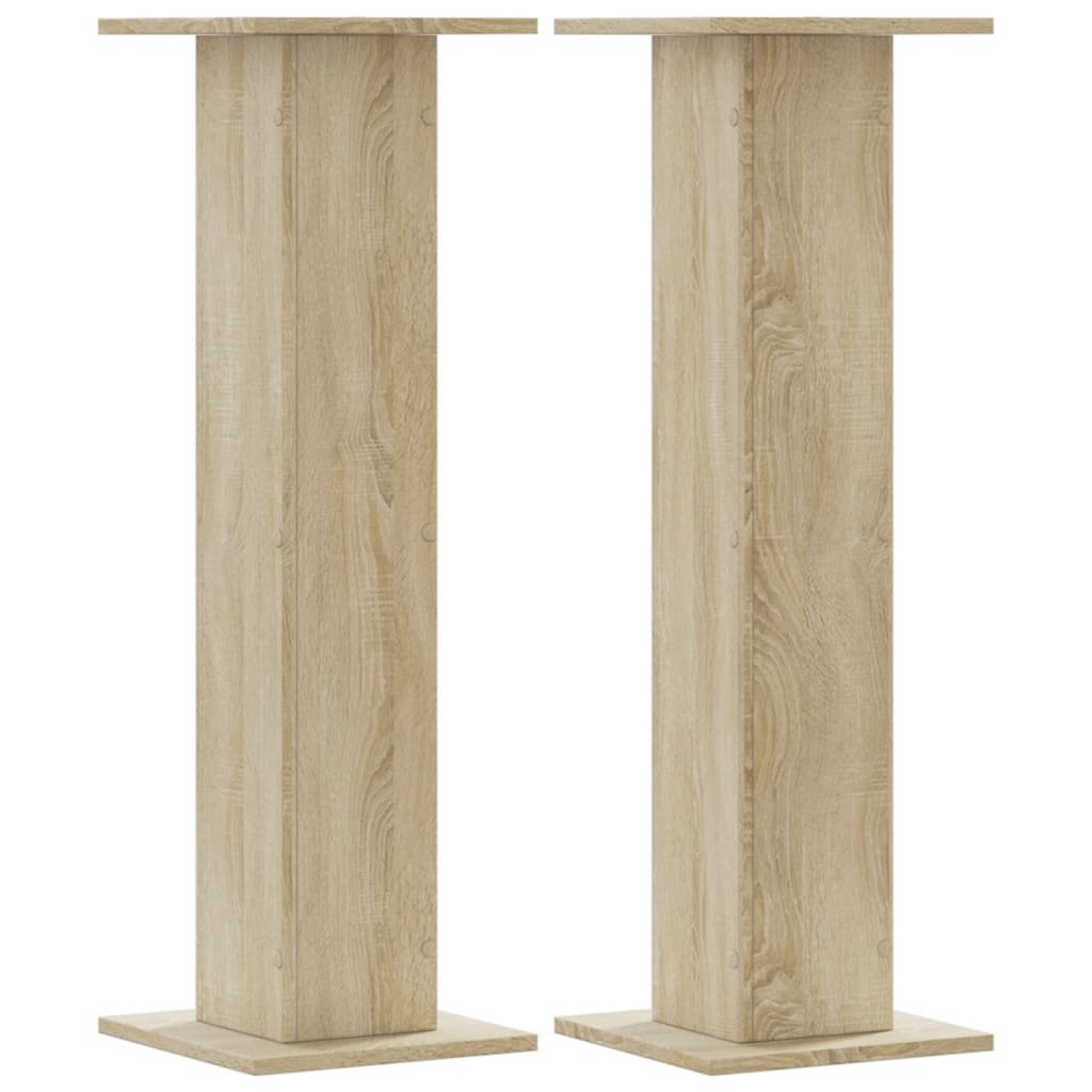 Vidaxx Lautsprecherständer 2 Stück 30x30x95 cm Holzwerkstoff Sonoma-Eiche