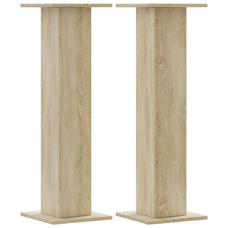 Vidaxx Lautsprecherständer 2 Stück 30x30x95 cm Holzwerkstoff Sonoma-Eiche