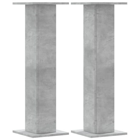 Vidaxx Lautsprecherständer 2 Stück 30x30x95 cm Holzwerkstoff Betongrau
