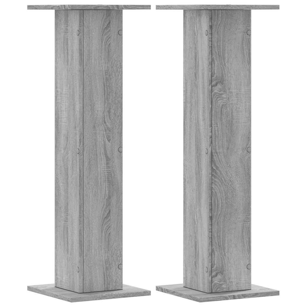 Vidaxx Lautsprecherständer 2 Stk. 30x30x95 cm verarbeitetes Holz Sonoma grau