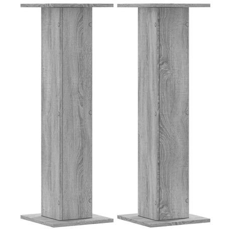 Vidaxx Lautsprecherständer 2 Stk. 30x30x95 cm verarbeitetes Holz Sonoma grau