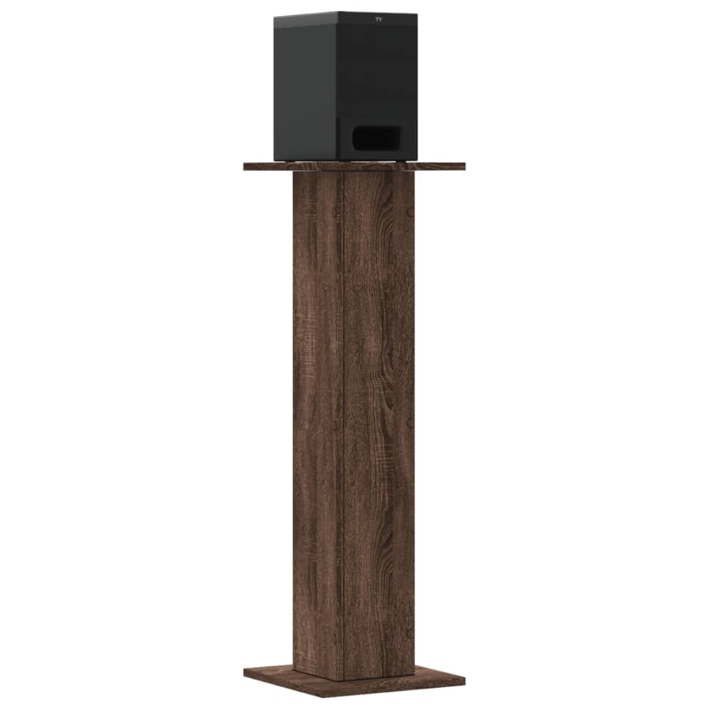 Vidaxx Lautsprecherständer 2 Stück 30x30x95 cm verarbeitetes Holz braune Eiche