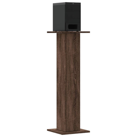 Vidaxx Lautsprecherständer 2 Stück 30x30x95 cm verarbeitetes Holz braune Eiche