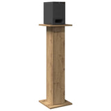VidaXL Lautsprecherständer 2 Stück 30x30x95 cm Holz, handwerklich eichenfarben