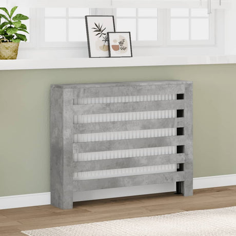 Vidaxx Heizkörperverkleidung 104x20x82 cm Holzwerkstoff Betongrau